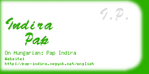 indira pap business card